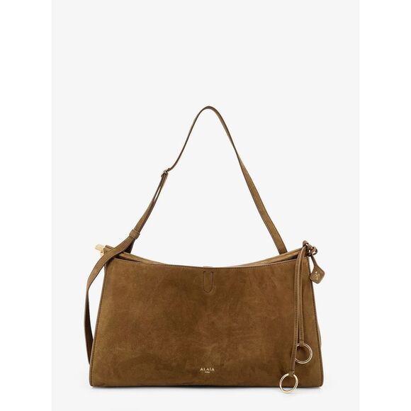 ALAIA Handbags - Alaia Women Le Click Pocket 35 Nabuck Shoulder Bag